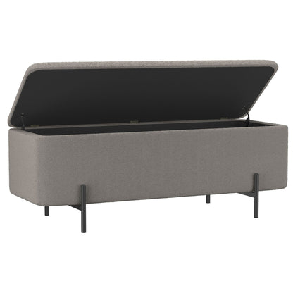 Erzo - Ottoman avec rangement - Gris