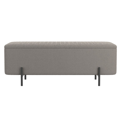 Erzo - Ottoman avec rangement - Gris