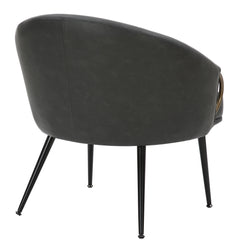 Chaise d'appoint - Zita - Simili-Cuir Anthracite