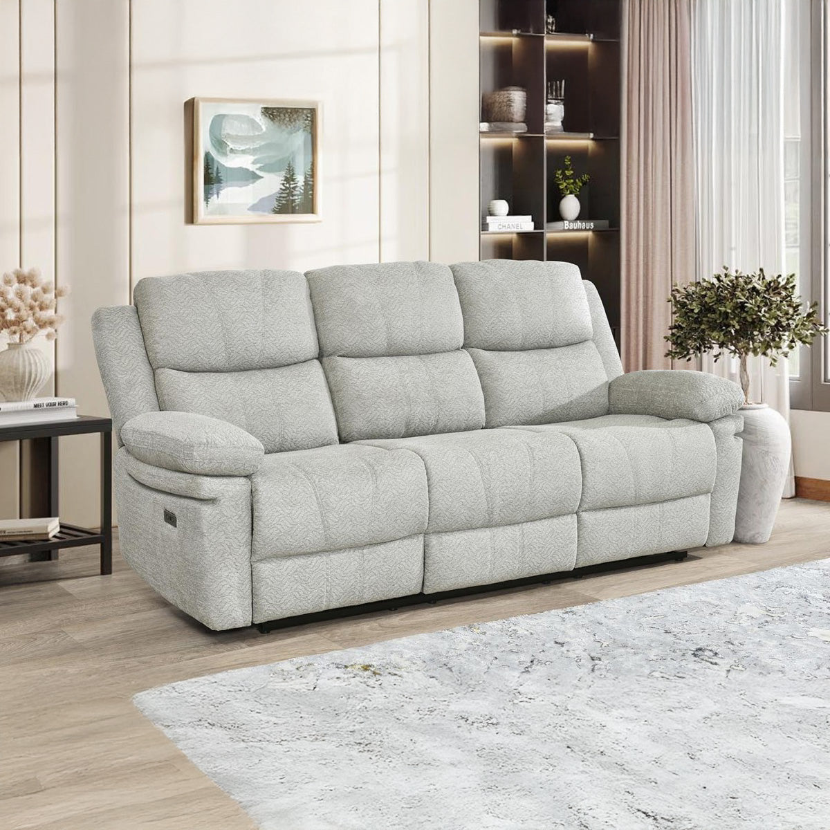 Andre - Motorized Reclining Sofa - Beige