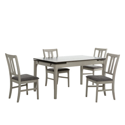 Daven - Extendable Dining Set - Grey