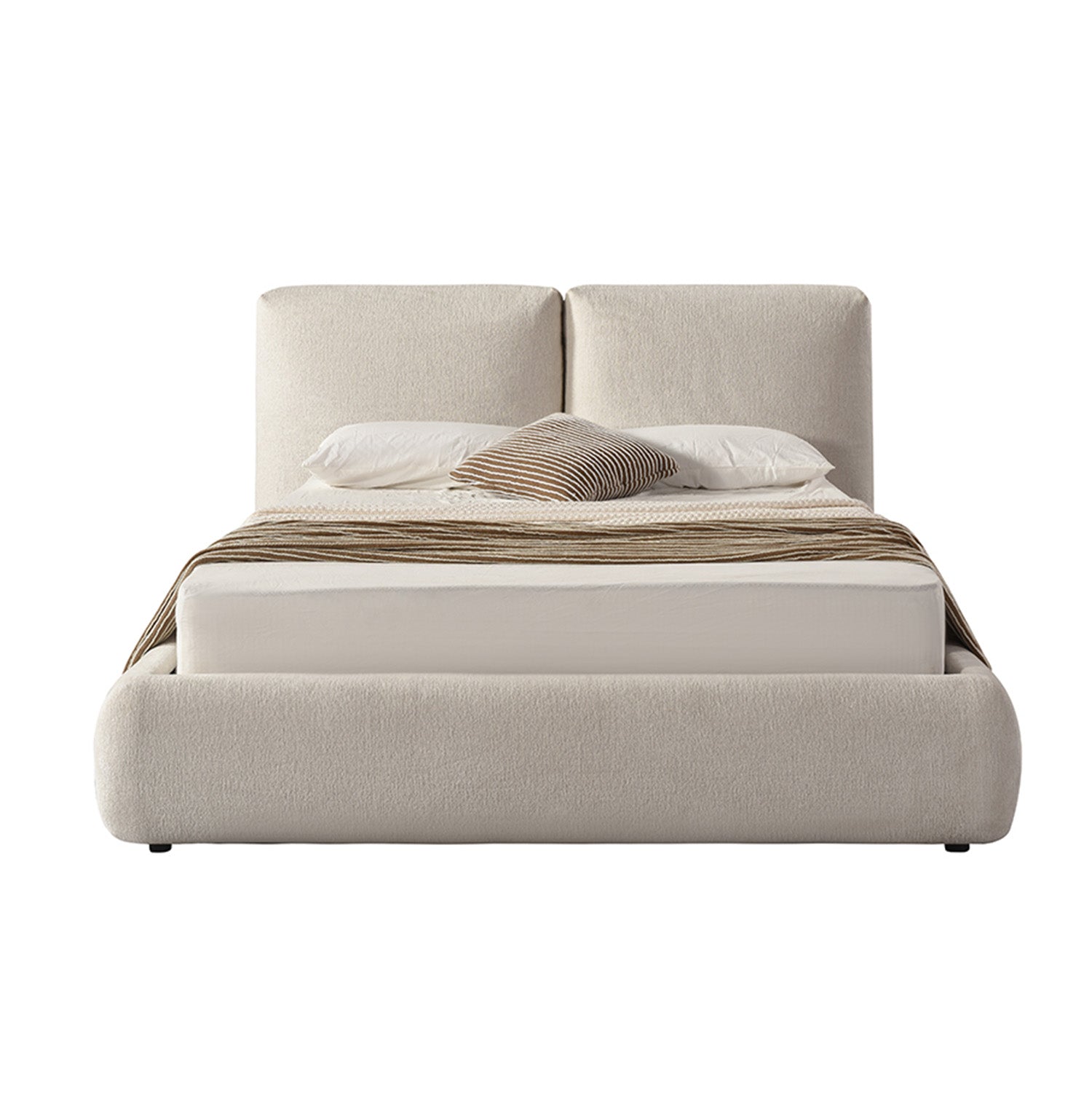 Aiden - Lit Queen - Tissu Beige