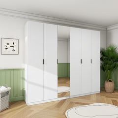 CLAS Modular Wardrobe with 6 Doors - Glossy White