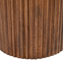 Jilsa - End table - Walnut and White