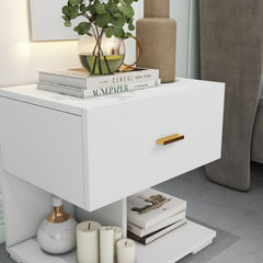 Nightstand with LED - Nicole - White