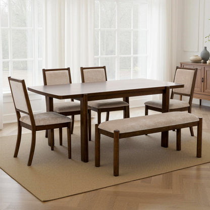 Adley - Dining Set - Brown Wood