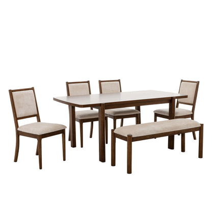 Adley - Dining Set - Brown Wood