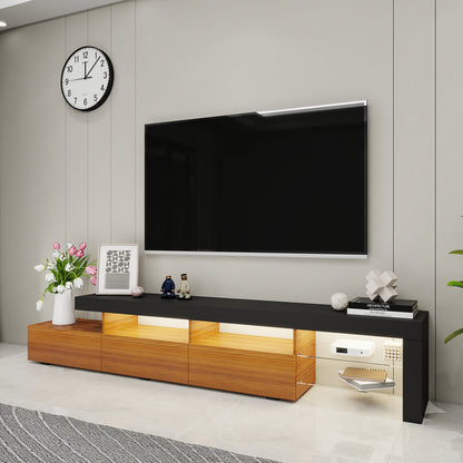 Gabriel - LED TV Stand - Entertainment Unit - Wood and Black - 95in