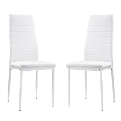 Florian - Chaise de Salle à Manger - Simili-Cuir Blanc