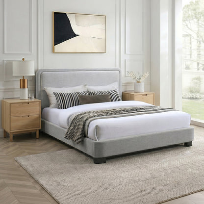 Camilla - Queen Bed - Grey Fabric