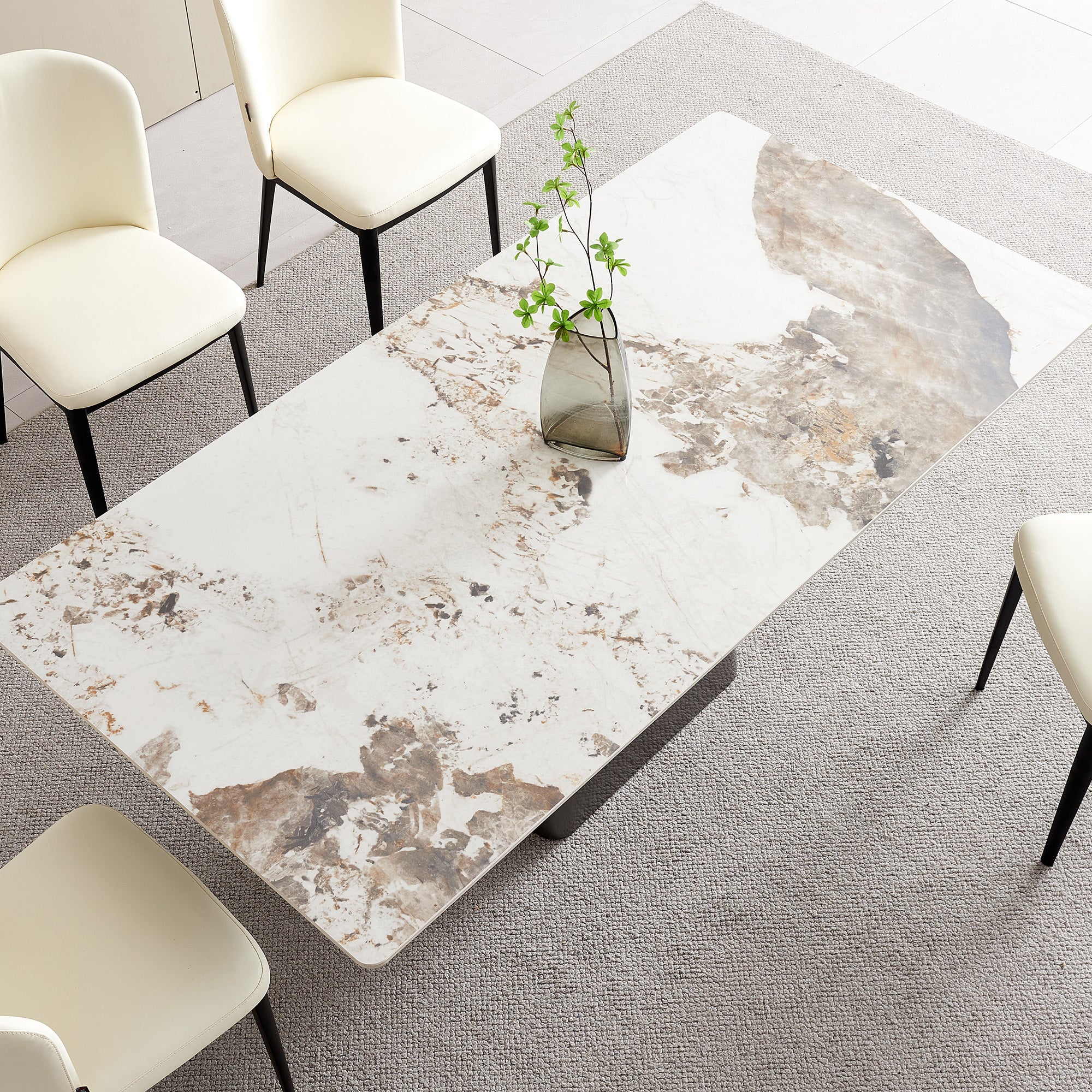 Vittoria - Dining Table - White Ceramic