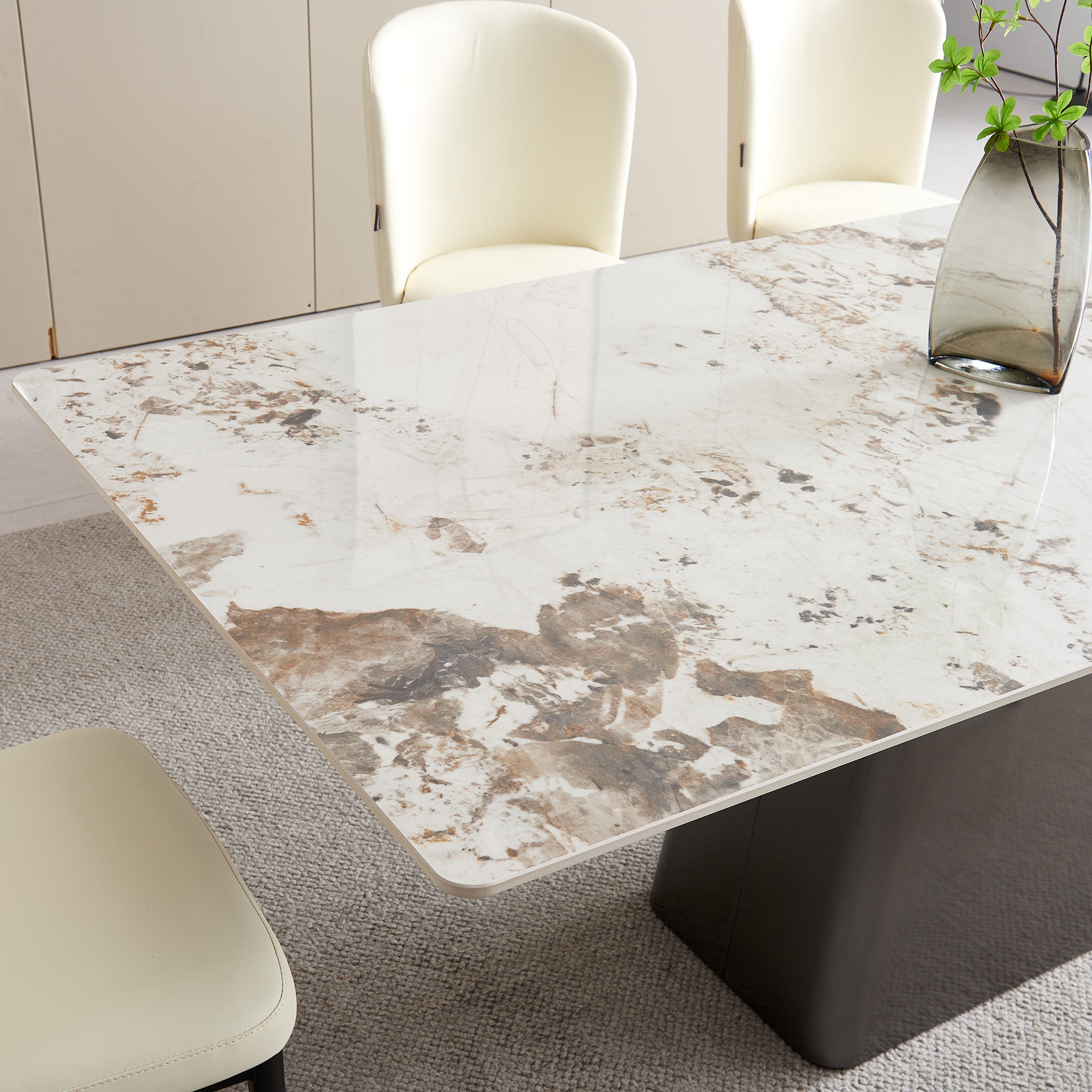 Vittoria - Dining Table - White Ceramic