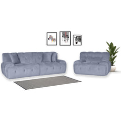 3 Seater Sofa - Panda - Gray Fabric