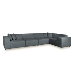 Sofa Modulaire Sectionnel - Solaris - Tissu Gris Foncé