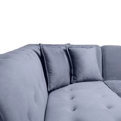 Sectional Sofa - Panda - Gray Fabric