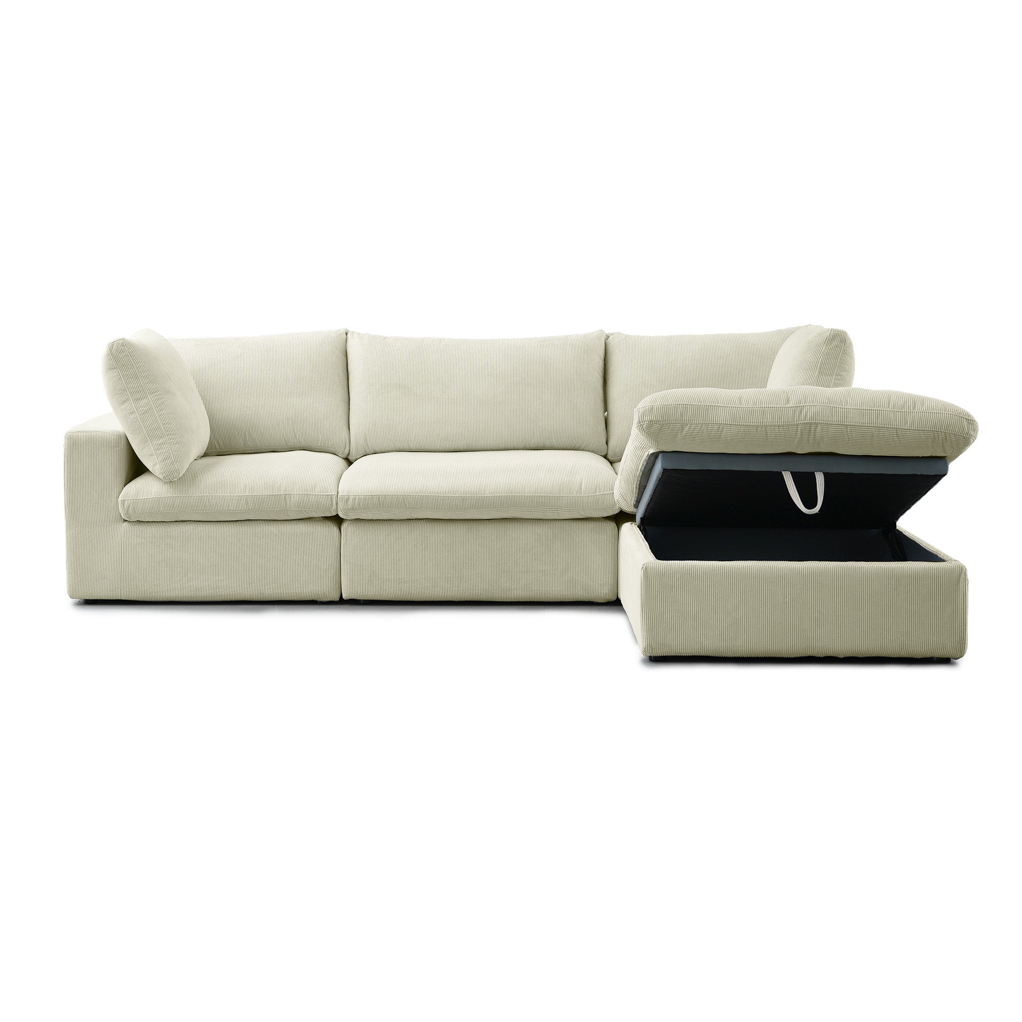 Cozy - Sofa Modulaire Sectionnel - Tissu Côtelé Beige