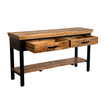 Forge - Console - Bois Massif et Métal