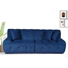 3 Seater Sofa - Panda - Blue Fabric