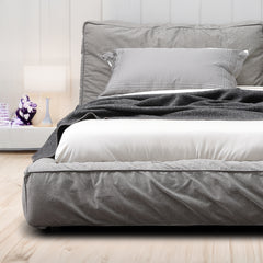 Elsy Feather Bed - Queen / Gray Fabric