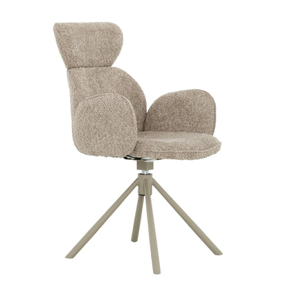 Monza - Chaise de Salle à Manger - Pivotante - Taupe
