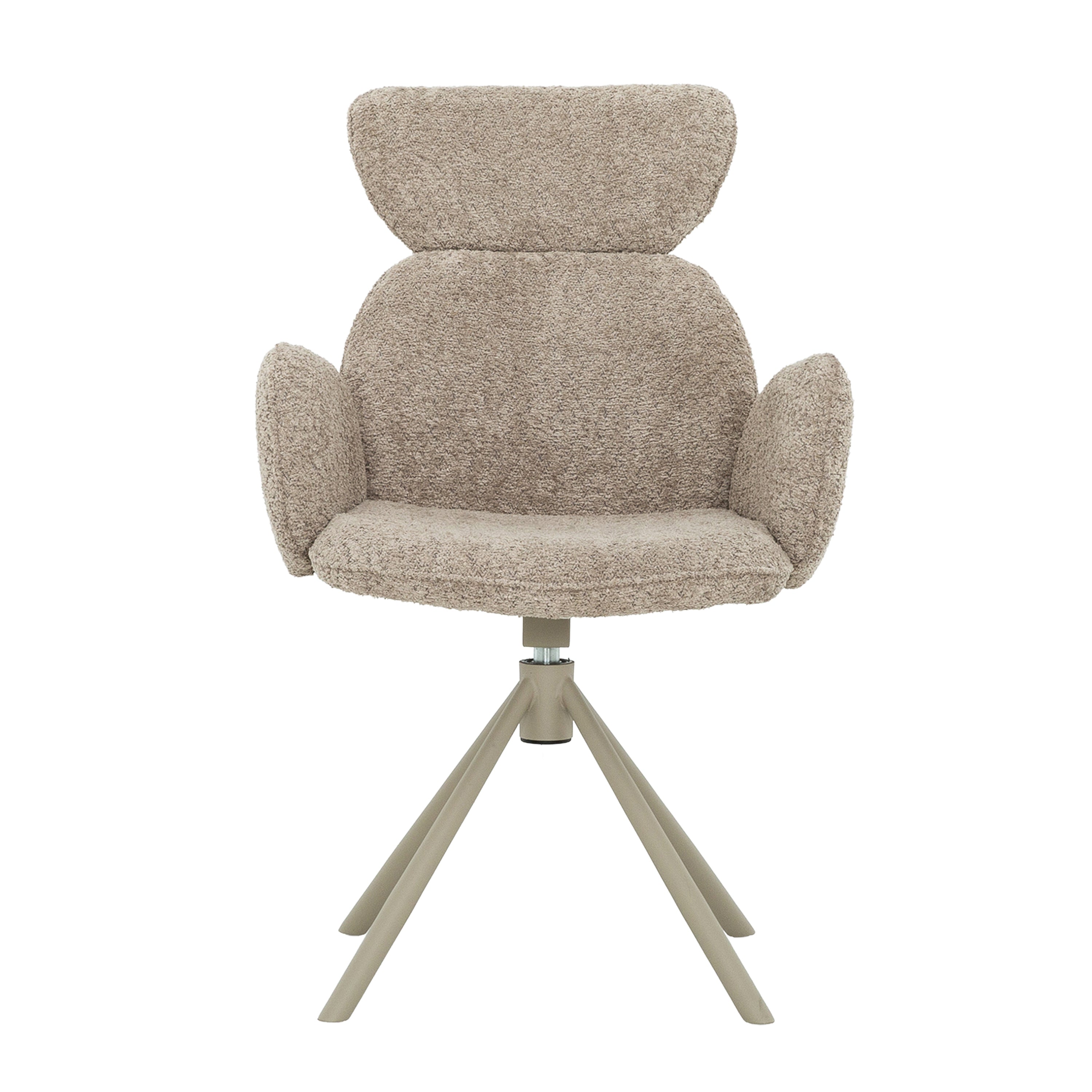 Monza - Chaise de Salle à Manger - Pivotante - Taupe