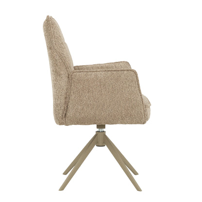 Vienna - Chaise de Salle à Manger - Pivotante - Taupe
