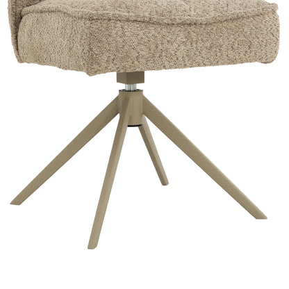 Vienna - Chaise de Salle à Manger - Pivotante Sans Accoudoir - Taupe