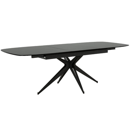 Capri - Extendable Dining Table - Black Glass