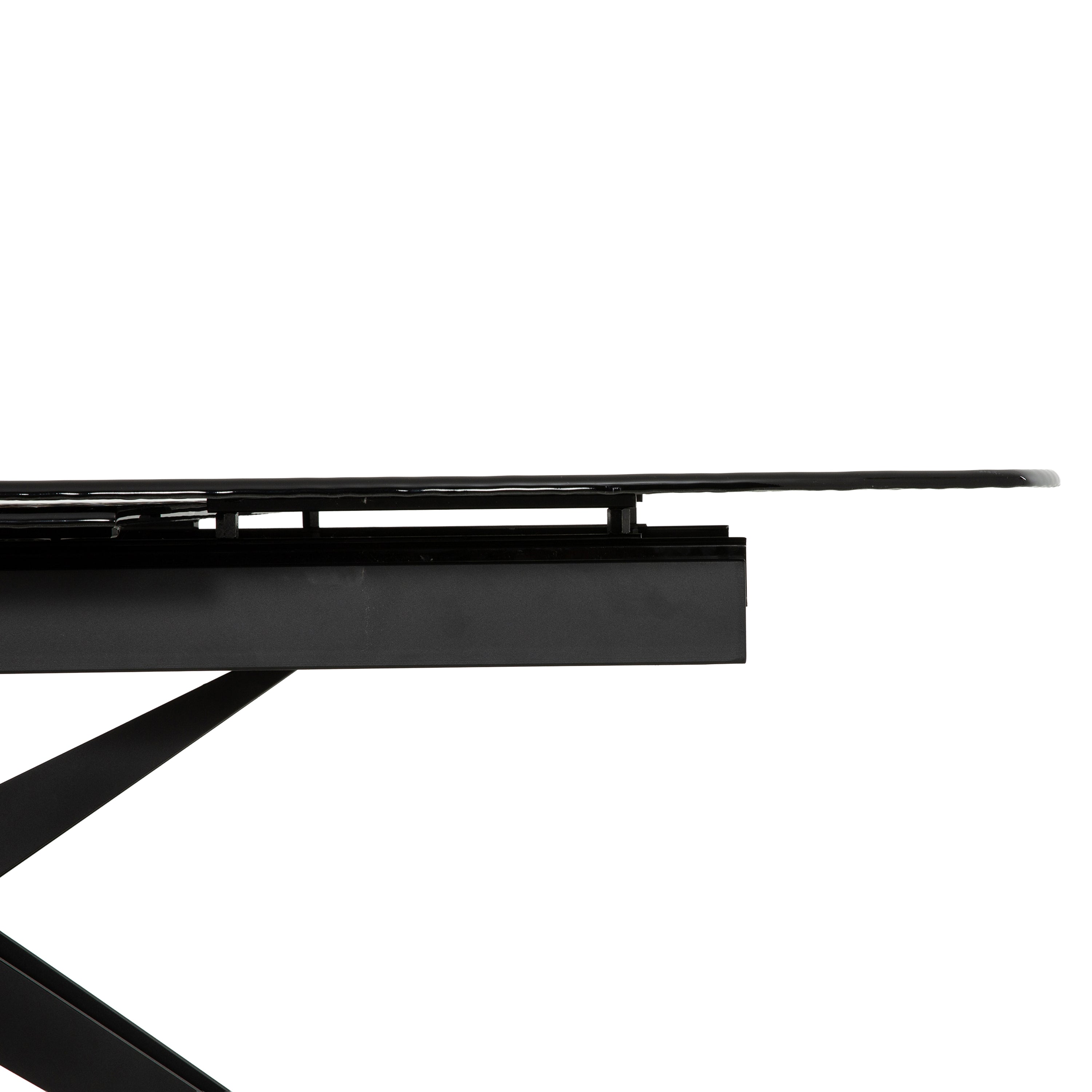 Capri - Extendable Dining Table - Black Glass