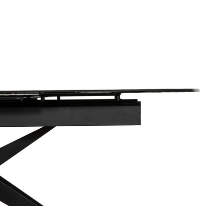 Capri - Extendable Dining Table - Black Glass
