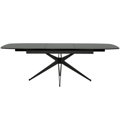 Capri - Extendable Dining Table - Black Glass