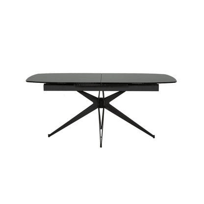 Capri - Extendable Dining Table - Black Glass