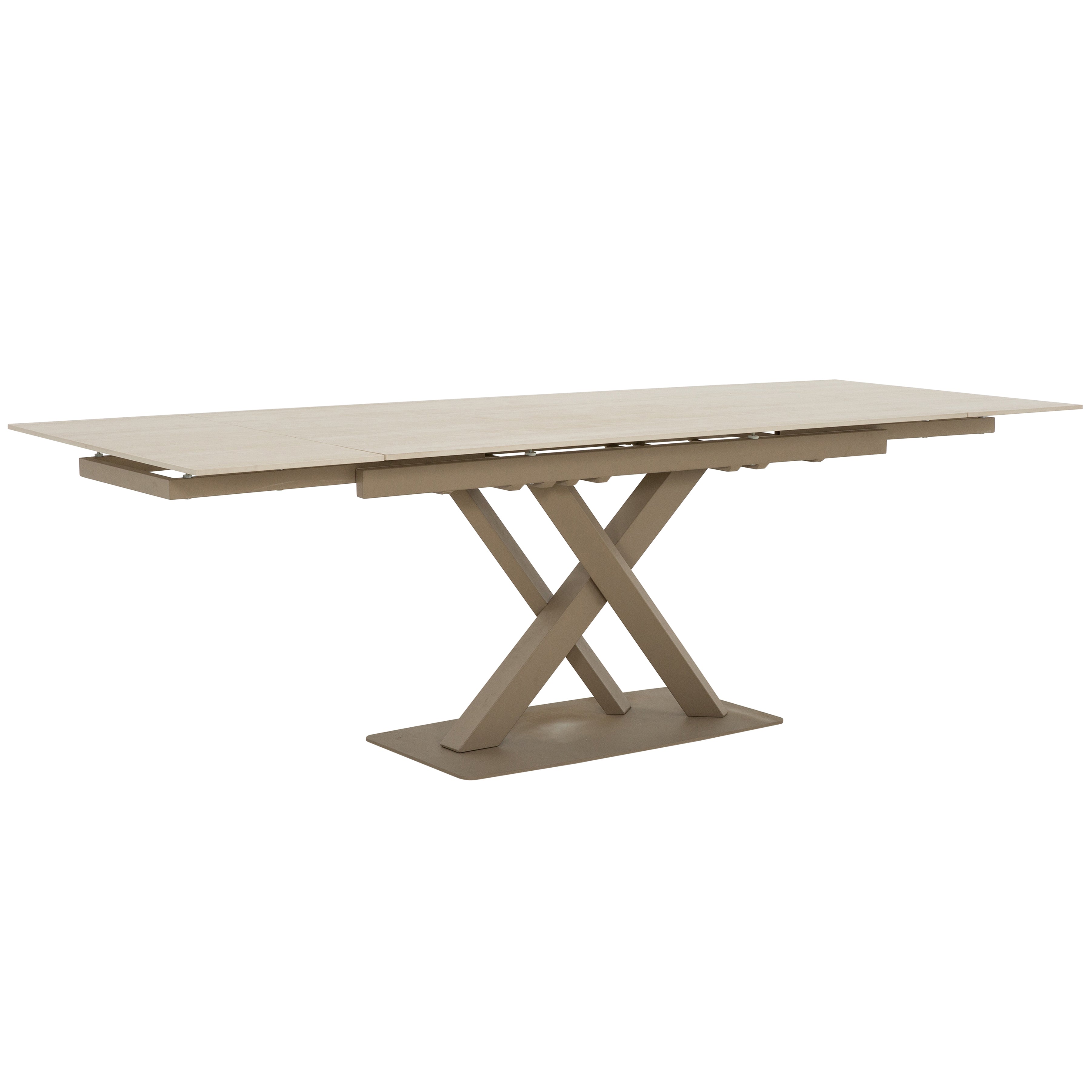 Roma - Table à Manger Extensible - Travertin Beige