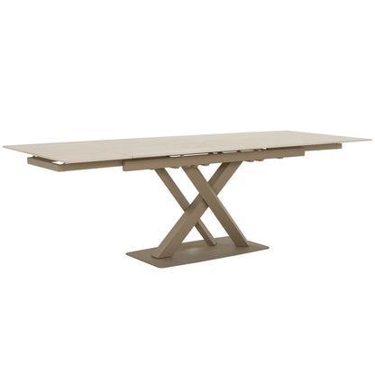 Roma - Table à Manger Extensible - Travertin Beige