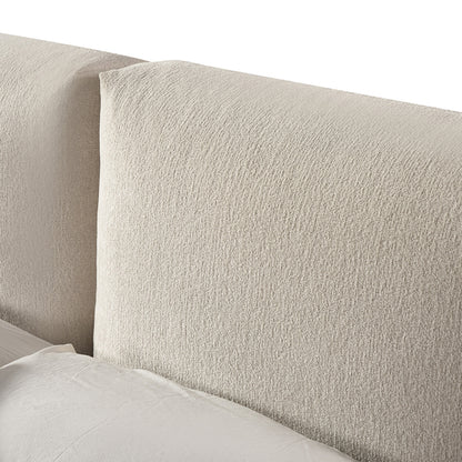 Aiden - Lit Queen - Tissu Beige
