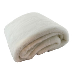 Faux White Rabbit Throw