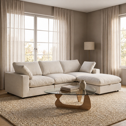 Cozy - Sofa Modulaire Sectionnel - Tissu Beige