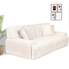 3 Seater Sofa - Panda - Beige Fabric