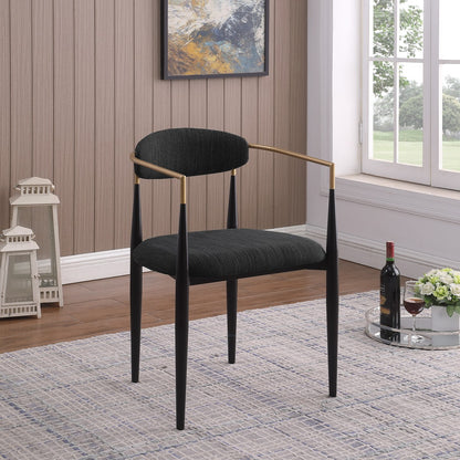 Mykos - Dining Chair - Black Fabric