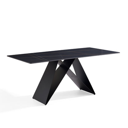 Isabella - Dining Table - Black Ceramic