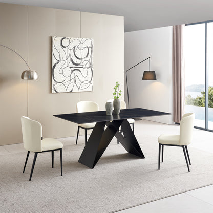 Isabella - Dining Table - Black Ceramic