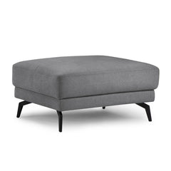 L-shaped Sectional Sofa - Pouf included - Gray - RICKI