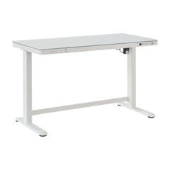 Electric standing desk - 47 in - White