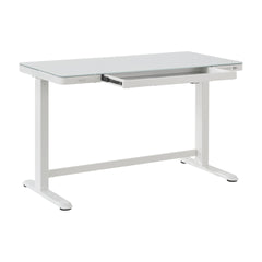 Electric standing desk - 47 in - White