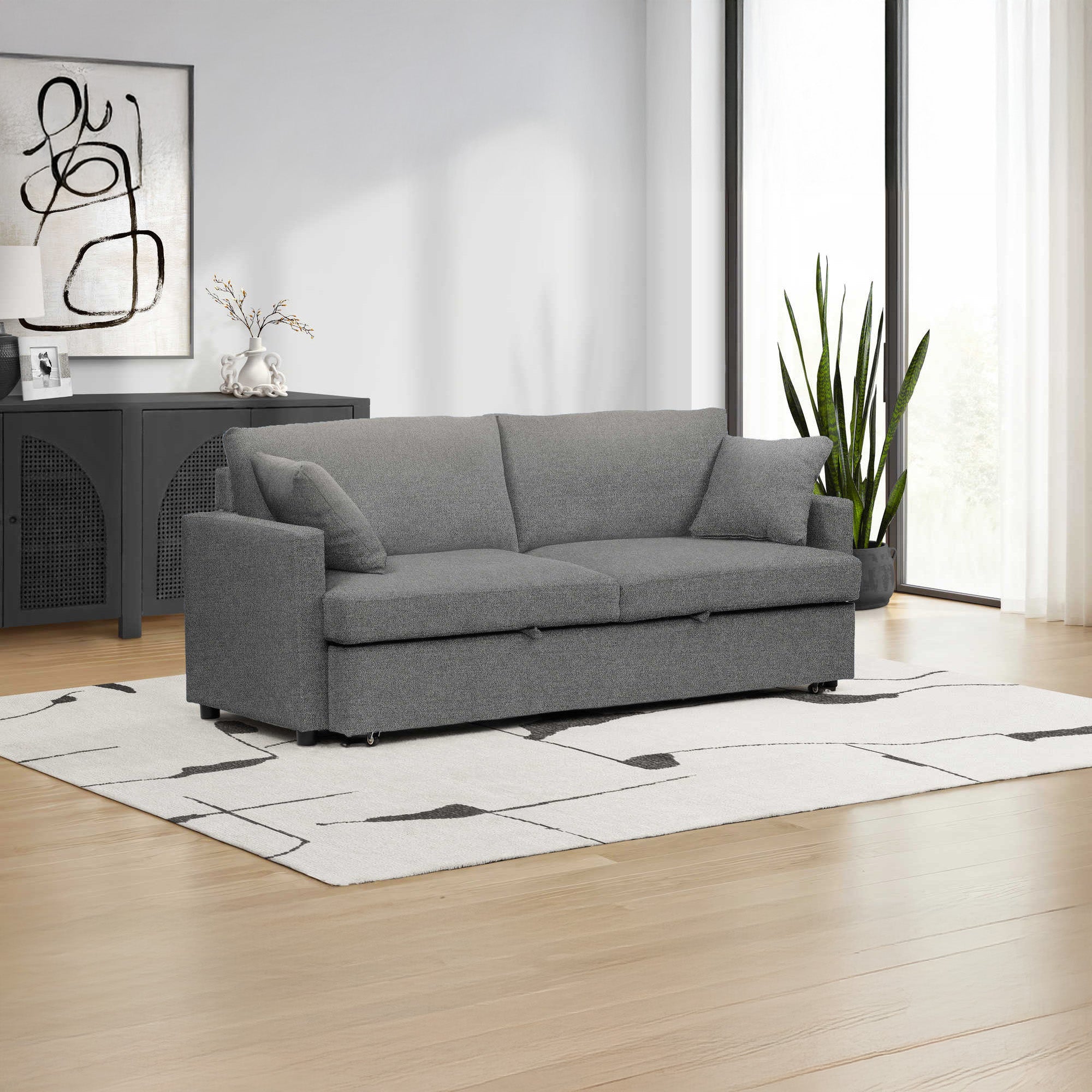 Elva - Sofa Bed - Grey Fabric