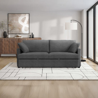 Elva - Sofa Bed - Charcoal Gray Fabric