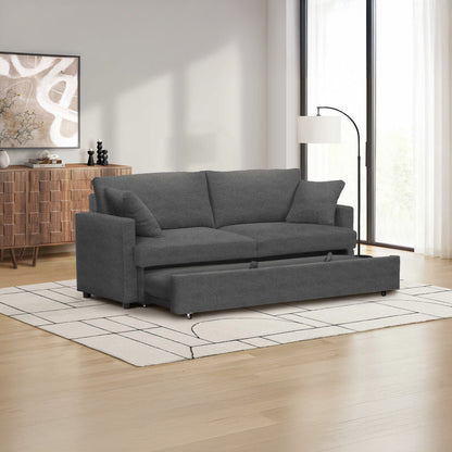 Elva - Sofa Bed - Charcoal Gray Fabric