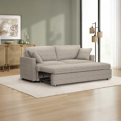 Elva - Sofa Bed - Beige Fabric