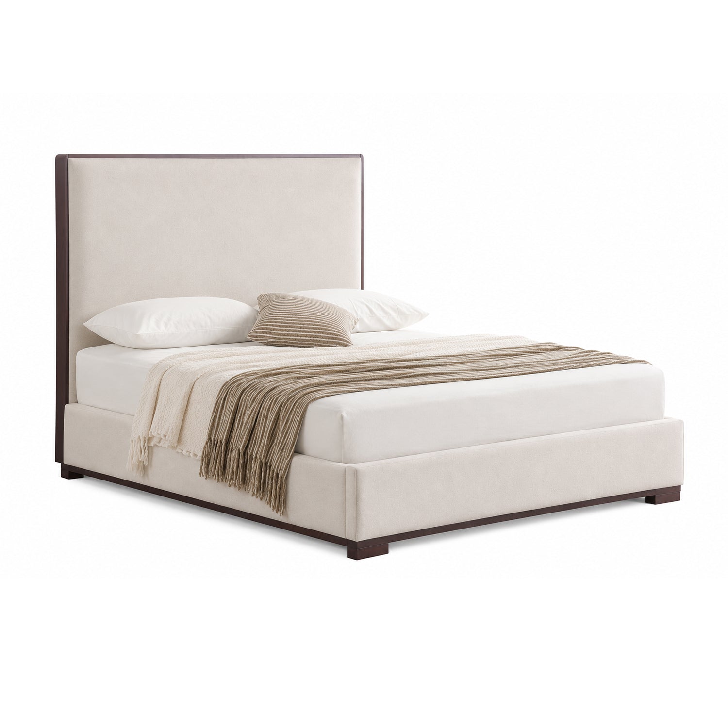 Tiana - Queen Bed - Beige Fabric
