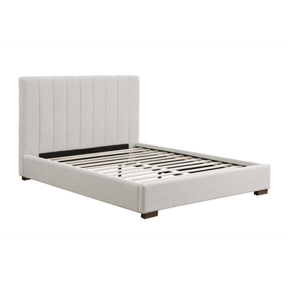Evano - Lit Queen - Tissu Beige
